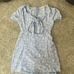 Blue floral dress
